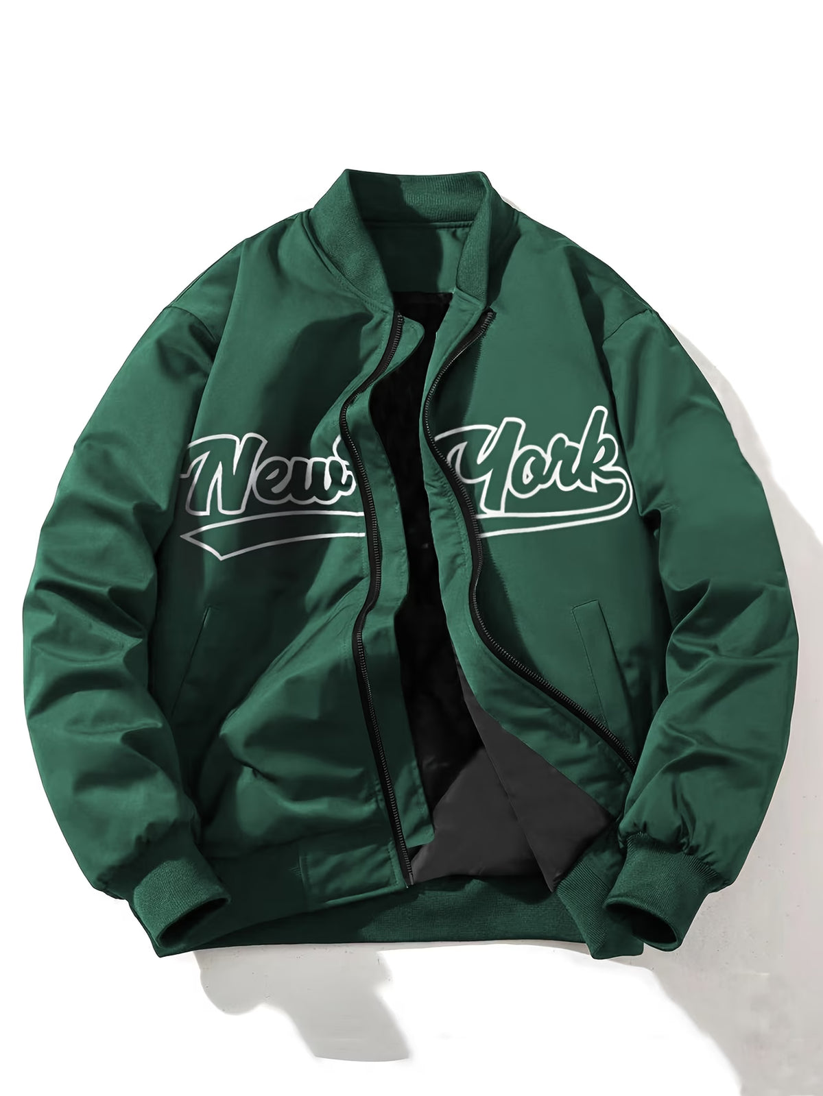 Men's Casual New York Letter Print Jacket