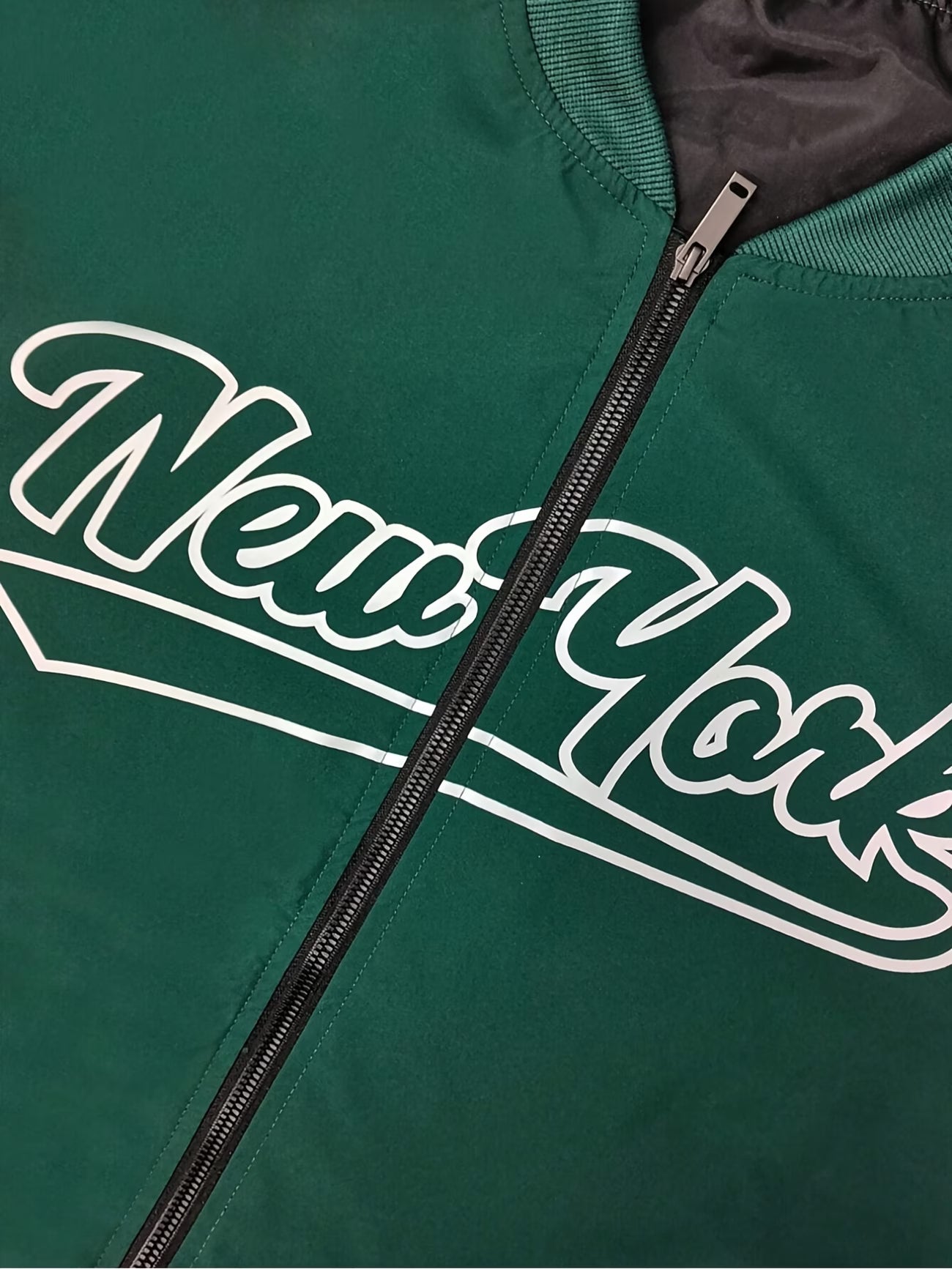 Men's Casual New York Letter Print Jacket