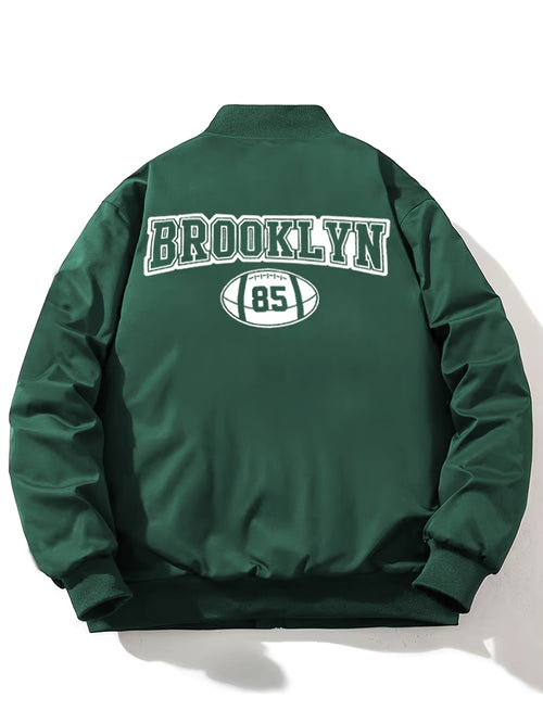Men's Casual New York Letter Print Jacket